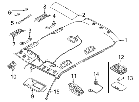 WIRING ASSY-ROOF Diagram for 91800-K2220