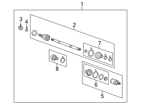 Damper Kit-Front Axle Dynamic Diagram for 49504-38G00