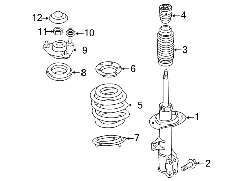 Cover-Front Suspension Strut Dust Diagram for 54625-A6000