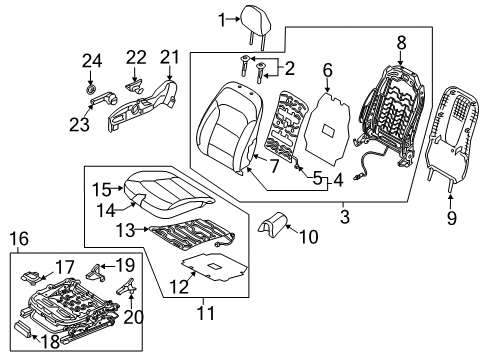 CUSHION ASSY-FR SEAT,RH Diagram for 88200-F2552-XFT