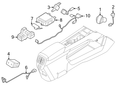 EXTN WIRING-CONSOLE Diagram for 84624-KL500