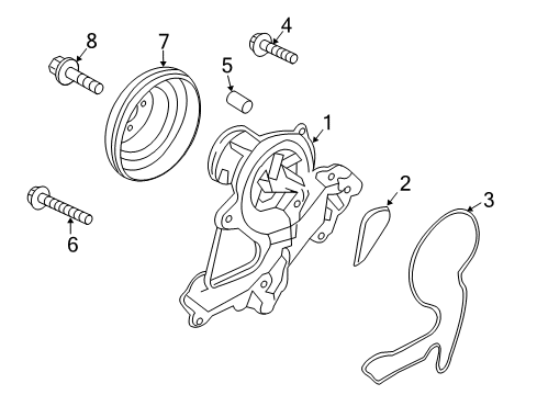 Pump Assembly-Coolant Diagram for 25100-3C121