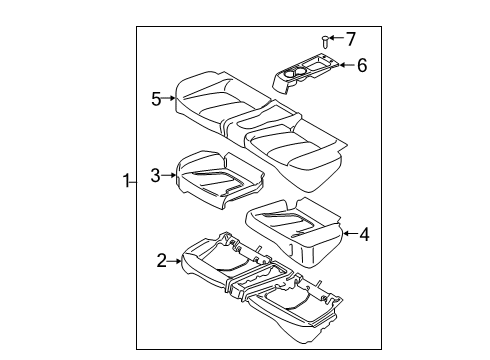 CUSHION ASSY-RR SEAT Diagram for 89100-J3000-PME