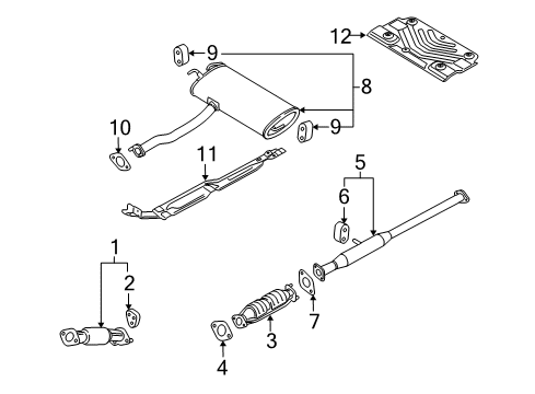 Catalytic Converter Assembly Diagram for 28960-2G860