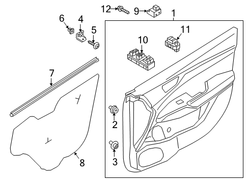 PANEL ASSY-FRONT DOOR TRIM,RH Diagram for 82308-J0080-ECF
