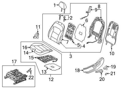 COVERING ASSY-FR BACK,LH Diagram for 88360-F2030-YJA