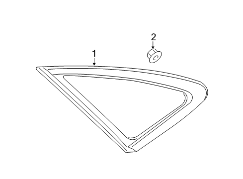 Glass Assembly-Quarter Fixed,LH Diagram for 87810-3V010