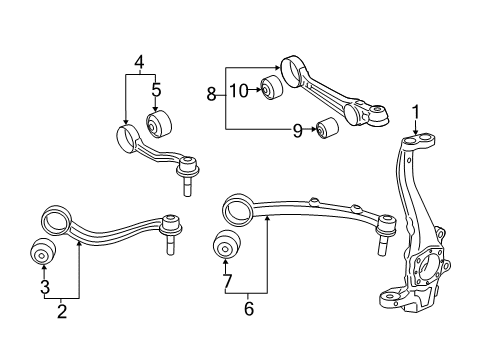 Lateral Arm Assembly-Front,LH Diagram for 54500-3N500