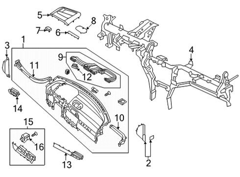 GRILLE ASSY-CTR SPEAKER Diagram for 84715-GI200-NNB