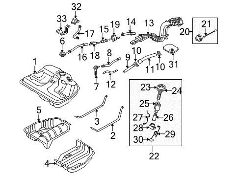 Hose-2 Way Valve Diagram for 31143-38100