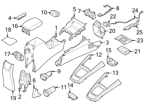 COVER ASSY-CONSOLE UPR Diagram for 84650-K2ER0-WSP