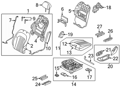 CUSHION ASSY-FR SEAT,LH Diagram for 88100-D2561-UU9