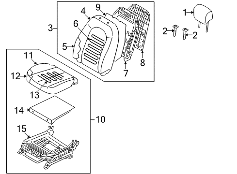 Guide Assembly-HEADREST With Lever Diagram for 88720-2D900