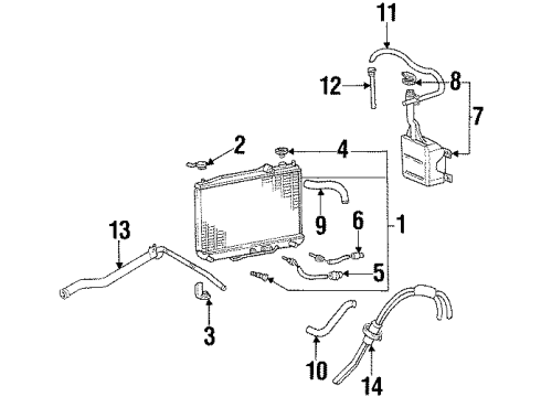 Radiator Assembly Diagram for 25310-28A00