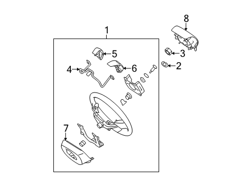 Steering Wheel Assembly Diagram for 56110-2L090-G2