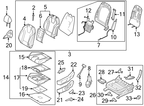 DUCT-FRONT CUSHION,LH Diagram for 88190-AA500