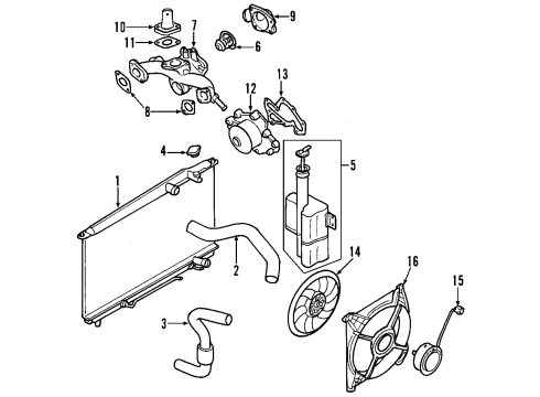 Radiator Assembly Diagram for 25310-2B490