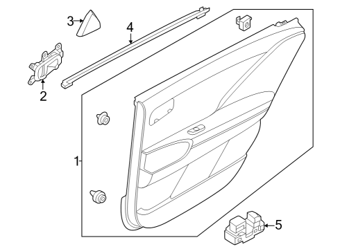 COVER ASSY-RR DR DELTA INR,RH Diagram for 83940-KL000-NNB