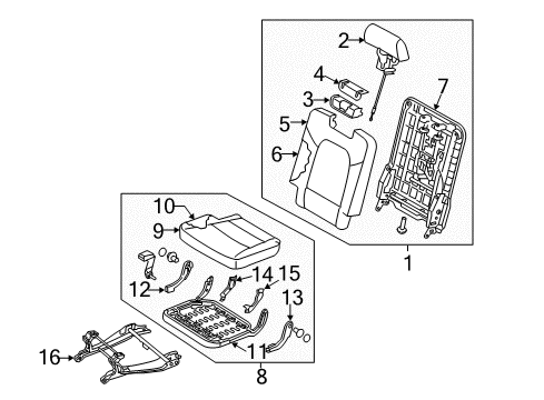 CUSHION ASSY-3RD SEAT,LH Diagram for 89100-B8530-ZZH