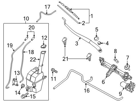 Front Blade Diagram for U8890-00013