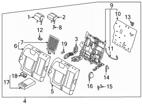 COVER-RR CUSH INR HINGE,RH Diagram for 89296-N9500-NNB