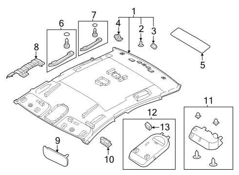 HEADLINING ASSY Diagram for 85410-KL200-YFE