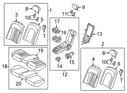 CUSHION ASSY-RR SEAT Diagram for 89100-D2MB0-NNQ