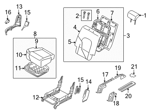 Cover-2ND Cushion Outer Inside,RH Diagram for 89068-3J000-7Q