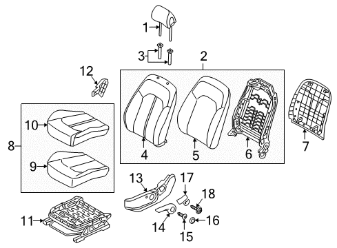 TRACK ASSY-FR SEAT DRIVER Diagram for 88500-C1AK1