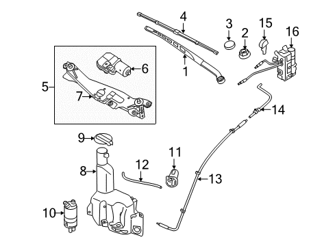 Wiper Blade Drive Diagram for U8890-00F24