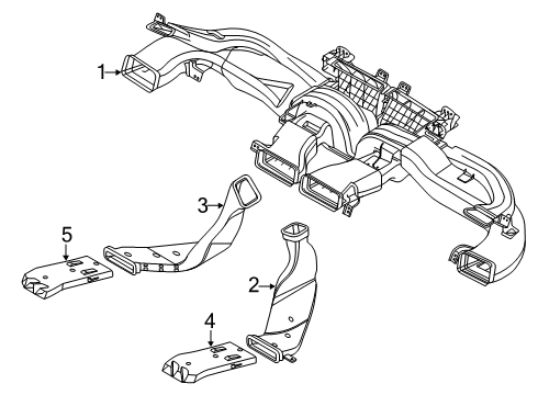 DUCT-REAR HEATING RR,RH Diagram for 97375-S8000