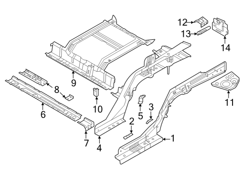 BRKT ASSY-BATTERY MTG SD RR,LH Diagram for 657L3-CV100