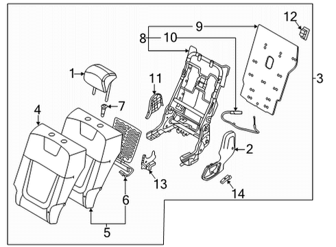 COVER-2ND CUSH OTR I/S,LH Diagram for 89195-N9500-NNB