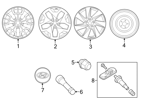 WHEEL ASSY-ALUMINUM Diagram for K5F40-ABA00