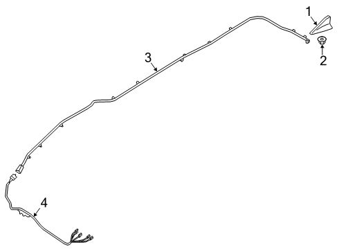 FEEDER CABLE-ANTENNA EXTN NO.1 Diagram for 96230-K2040