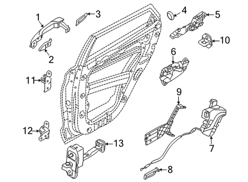 COVER-FR DR O/S HDL LH Diagram for 82652-N9000-CA