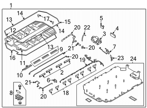 PANEL ASSY-BATTERY PACK LWR CA Diagram for 375P1-GI101