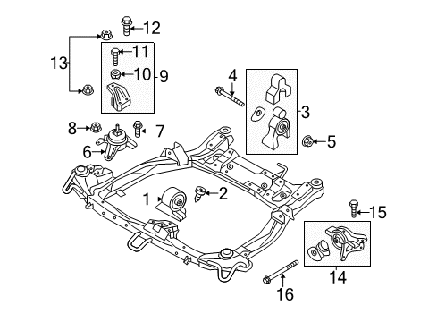 Bracket Assembly-Engine Mounting Diagram for 21810-3V200
