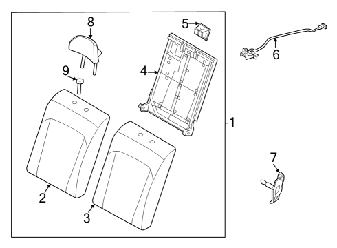 HEADREST ASSY-REAR SEAT Diagram for 89700-KL020-UDX