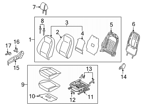CUSHION ASSY-FR SEAT,RH Diagram for 88200-K4590-SVF