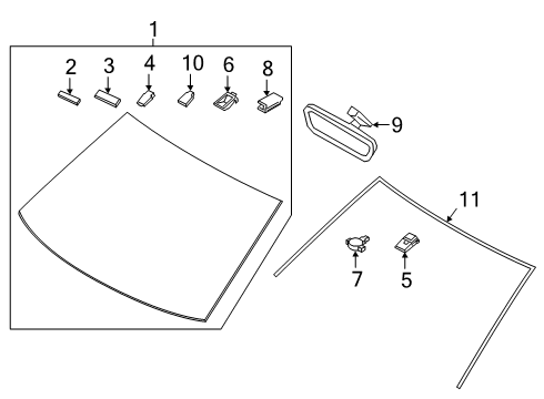 GLASS-WINDSHIELD Diagram for 86111-K4800
