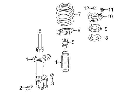 STRUT Assembly-FR,RH Diagram for 54661-B8850