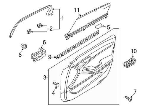 PANEL ASSY-REAR DOOR TRIM,RH Diagram for 83306-T1280-NDM