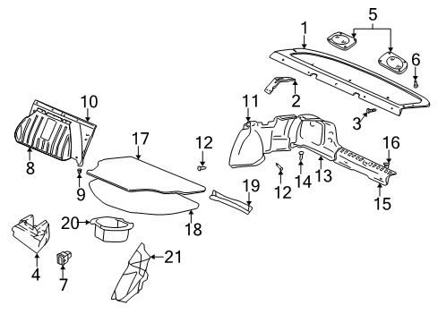 Trim Assembly-Luggage Rear Diagram for 85750-39003-MC