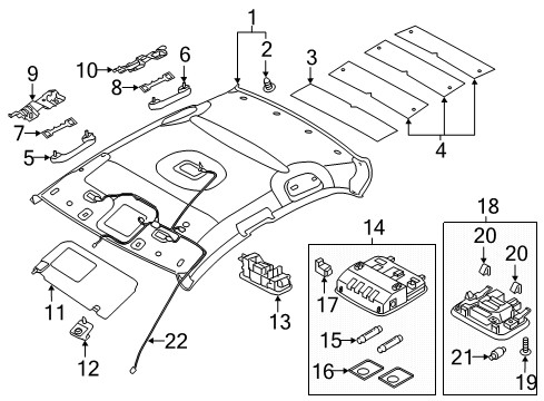 WIRING ASSY-ROOF Diagram for 91804-G2335