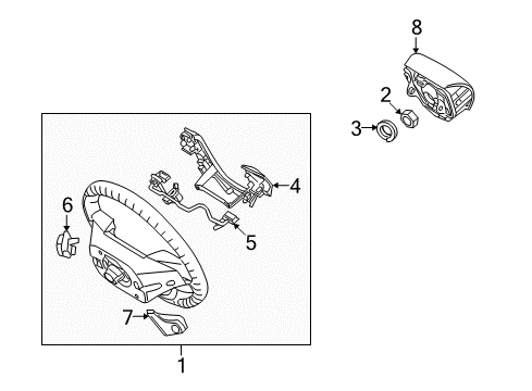 Steering Remote Control Switch Assembly Diagram for 96700-2M900