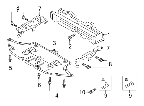 FLAP & DUCT ASSY-ACTIVE AIR Diagram for 86950-G9500