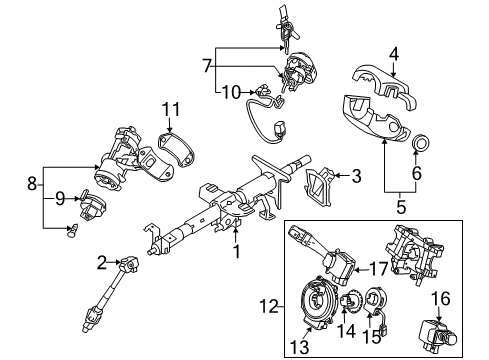 BODY & SWITCH ASSY-STRG & IGN Diagram for 81910-2E010