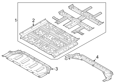 PANEL ASSY-FLOOR,CTR Diagram for 65100-KL000
