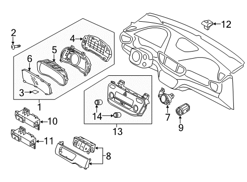 CLUSTER ASSY-INSTRUMENT Diagram for 94043-G2310